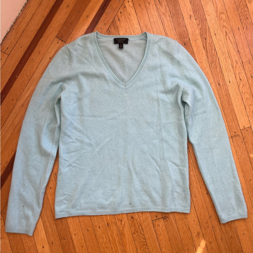 Teal 100% cashmere sweater from Charter Club